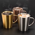 Miniatyrbild 2 av 8: 300 ml dubbellagers vattenkopp i rostfritt stål ölkopp Rose Gold