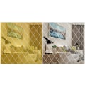 Pikkukuva 2 / 5: Diamond Spliced Tarrat Akryyli Mirror Sheets Seinätarrat 17pcs