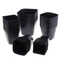 Miniatyrbillede 5 af 5: 10 stk sorte urtepotter Plastpotter Små firkantede potter til Succu as the picutre 6.5*6.5cm
