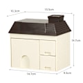 Miniatyrbillede 1 af 7: Transparent Desktop Opbevaringsboks Hus Pen Holder Organizer Rack Coffee