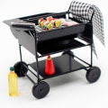 Miniatyrbillede 5 af 8: Dukkehus Miniature Sort BBQ Grill Model Køkkenlegetøj
