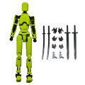Pikkukuva 7 / 8: Multi-ed Movable Robot 3D printed mallinukkerobottimalli Gold