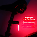 Miniatyrbillede 4 af 8: Cykelbaglygte Rindende vand Advarselslamper Type C Genopladelig Red