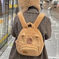Miniatyrbillede 7 af 8: Cartoon Capybara taske udstoppet dyr Casual Alsidig rygsæk