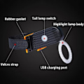 Miniatyrbillede 6 af 8: Cykelbaglygte Multi Lighting Modes Led Cykellys C