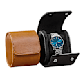 Miniatyrbillede 2 af 5: Retro Single Watch Bag Læder Ur Opbevaringsboks Black Magnetic clasp