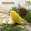 Miniatyrbillede 1 af 8: Træ Robin Bird Figur Små Fuglestatue Fugledekoration A6