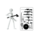 Miniatyrbillede 1 af 8: Multi-ed Multi Stickman Legetøj Bevægelig 3D Printet Mannequin Figur White