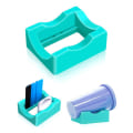 Miniatyrbilde 1 av 8: Silikonkoppholder for tumblere med innebygd spor Blue