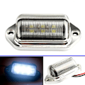 Miniatyrbillede 3 af 8: Chrome 6 LED Nummerplade Tag Light Lampe til Truck SUV Trailer Silver