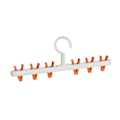 Miniatyrbillede 5 af 5: 4 STK 6 Clips Hatte Sokker Organizer Rack Hængebøjle Gray 4 PCS