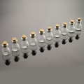 Miniatyrbild 5 av 5: 10 st Mini glasflaskor Små önskeflaskor Transparent