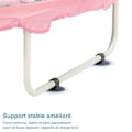 Pikkukuva 3 / 5: FOXSPORT - Ulko- ja sisäkäyttöön tarkoitettu trampoliini lapsille, suoja-verkko, kantavuus 150KG, 150L x 150L x 110H cm, Vaaleanpunainen