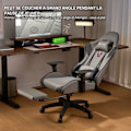 Miniatyrbild 3 av 6: Gamingstol - FOXSPORT - Ergonomisk - Nejsbar 90°-155° - Maxvikt 200KG - Grå Grå