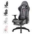 Miniatyrbild 1 av 6: Gamingstol - FOXSPORT - Ergonomisk - Nejsbar 90°-155° - Maxvikt 200KG - Grå Grå