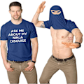 Miniatyrbild 1 av 5: Ninja Disguise T-shirt Karate Martial Arts Tee Top - Barn & Vuxen Mörkblå Dark blue 2XL