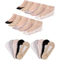 Miniatyrbillede 1 af 5: 10 Par Usynlige Lace Bådsko Sokker Antislip Ankelsokker