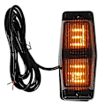 Pikkukuva 5 / 5: Savunvärinen etusäleikön LED-merkkivalo Man-kuorma-autoon, etuosan kaksoispolttimon merkkivalo Black Smoked Shell