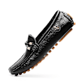 Miniatyrbillede 1 af 5: 2022 Hvide Loafers Herre Håndlavede Lædersko Sorte Casual Køre Flats Blå Slip-on Mokkasiner Bådsko Plus Størrelse 46 47 48 15118-black 37