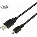 2 stk. USB PC-lader Ladekabel Strømledning for Texas Instruments TI-84 Plus CE, TI-84 Plus C Silver Edition, TI 89 Titanium, TI Nspire CX/TI Ns 5 5