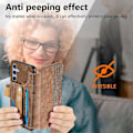 Pikkukuva 5 / 5: Samsung Galaxy A36 5G Kotelo Lompakko Retro Nahkainen Puhelinkotelo Rannekkeella ja Jalustalla Multicolor Brown