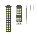 Miniatyrbillede 2 af 4: Til Garmin Forerunner 310XT Tofarvet Silikone Urrem (Grå Gul), pyc Grey Green