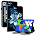Pikkukuva 1 / 5: Nahkakotelo Lenovo Idea Tab Pro/ Tab P12 Pro 12.7 2025/ Xiaoxin Pad Pro 12.7 (2025) -tableteille, kuviopainettu jalustallinen tablettisuojus Black Orchid