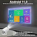 Miniatyrbild 4 av 5: 2025 Ny 5G 4K Projektor Smart HD LED WiFi Bluetooth HDMI. USB Android Kontor Hemmabio-bbca