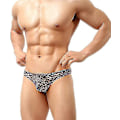 Pikkukuva 2 / 5: Miesten printti-thongit G-string alusvaatteet Harmaa leopardinkuvio Gray leopard print L