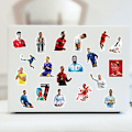 Pikkukuva 4 / 5: 50 kpl Cristiano Ronaldo -tarroja vedenkestäviä tarroja kannettavalle tietokoneelle, rullalaudalle, matkatavaralle, DIY-tarrat 50PCS