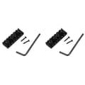 2X 7-strängad låsmutter Elgitarrsadel Tremolostall 48mm (Svart) Black