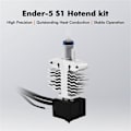 Miniatyrbild 3 av 5: NYTT -5 S1 Hotend Kit Titanium Koppar Hals Värmeblock Silikonskydd -5 S1 3D-skrivardelar As Shown