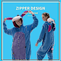 Pikkukuva 3 / 4: Mukava Unisex Aikuisten Onesie-Pyjama Flanelli Cosplay Eläin Yksikokoinen Halloween-Puku Yöasu Kotiasu Q Ningling 85cm - Perfet Donkey Donkey L