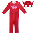 Miniatyrbillede 2 af 5: Pyjamasheltene Unisex Børn - hel dragt + øjenmaske Blå NX Blå Blue PJ Masks - Storlek: blå 100 cl