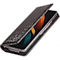 Miniatyrbillede 4 af 4: Galaxy Z Fold 2 5g Etui i Crazy Horse Mønster Læder Foldbart Touch Samsung Galaxy Z Fold 2 5g Kaffe Y_Gave til G