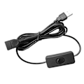 Miniatyrbild 3 av 5: USB-förlängningskabel hane till hona med strömbrytare för dashcam, LED vit - 304 strömbrytare