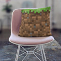 Miniatyrbilde 1 av 2: Sett med 1 Minecraft Dirt Block dekorativt putetrekk, Minecraft putetrekk, trykt lumbale putetrekk, bilsofapute