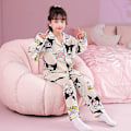 Miniatyrbilde 2 av 4: Sanrio Anime Cinnamoroll Kuromi Barnas Pysjamas Sett Tegneserie Kawaii Jente Gutt Soveklær Barn Hjemmeklær Termisk Undertøy NM-13SDDF NM-13SDDF 14