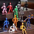 Miniatyrbillede 2 af 2: Titan 13 Actionfigur T13 Modelfigurer 3D Printet Multi-Leddelt Bevægelig Lucky 13 Actionfigur Nova 13 Actionfigur Dummy Klar Klar Clear 14cm