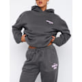 Miniatyrbild 3 av 4: Hoodies Varm långärmad tröja Tröja i två set Mörkgrå Dark gray L#