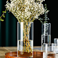 Miniatyrbilde 5 av 5: Akryl Sylinder Vaser, Plast Sylindriske Blomster Vaser For Bryllupssenterstykker, Hjemmedekorasjoner, Kontorpynt