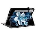 Miniatyrbilde 2 av 5: Lærveske for Lenovo Idea Tab Pro/ Tab P12 Pro 12.7 2025/ Xiaoxin Pad Pro 12.7 (2025) Mønstertrykt Stativ Tablet Cover Black Orchid