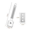 Miniatyrbilde 3 av 5: Plateskrape i metall, skrape for keramisk platetopp med 14 reserveblader, glasskrape for keramisk platetopp, platetopp S