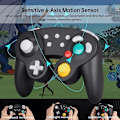 Miniatyrbild 4 av 5: Bluetooth Gamepad Trådlös Gc Kontroller För Switch Gamecube Kompatibel Med Nintendo Switch/lite Kontroller För PC Joystick Blue