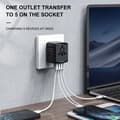 Miniatyrbild 4 av 5: Universal reseadapter - Vit - 3 USB - 1 Type-C - 1500W - Kompakt och praktisk