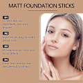 Miniatyrbilde 5 av 5: Foundation Stick for Ansikt, Multi-Bruk Foundation Stick med Innebygd Foundationkost, Lett Byggbar Medium til Full Dekning Color 01