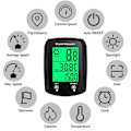 Miniatyrbillede 5 af 5: Kablet Cykelcomputer 19 Funktioner Touch Cykel Speedometer Odometer Vandtæt Cykelcomputer med Baggrundsbelysning Black