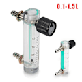 Miniatyrbillede 5 af 5: LZB-6M 0-1.5 LPM Flowmeter Gas 8mm Slangetilslutning Justerbar Luft Ilt Flowmeter White