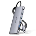 Pikkukuva 1 / 5: LENTION C35H-1M USB-C Hub -muunnin, moniporttinen telakointiasema, Type-C - 4 USB-A3.0+HD+PD -adapteri, yhteensopiva macOS:n ja Windowsin kanssa Grey