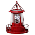 Pikkukuva 1 / 5: LED Aurinkovoimalla Toimiva Majakka, 360 Asteen Pyörivät Pihavalot A-C3 P20250110422 Red
